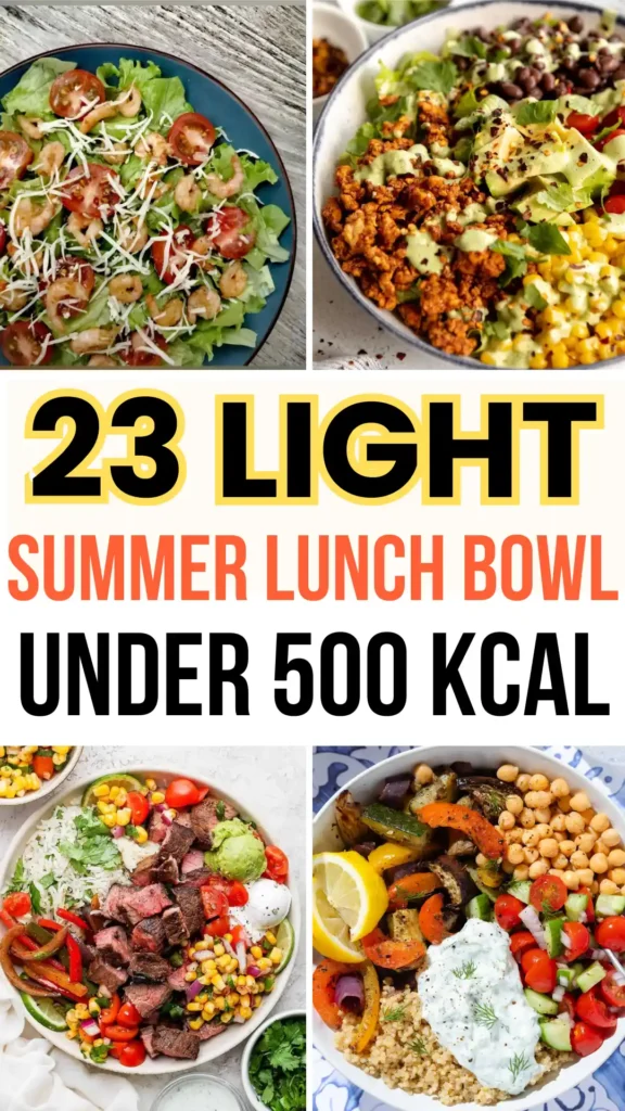 23 Light Summer Lunch Bowl Ideas (Under 500 kcal)