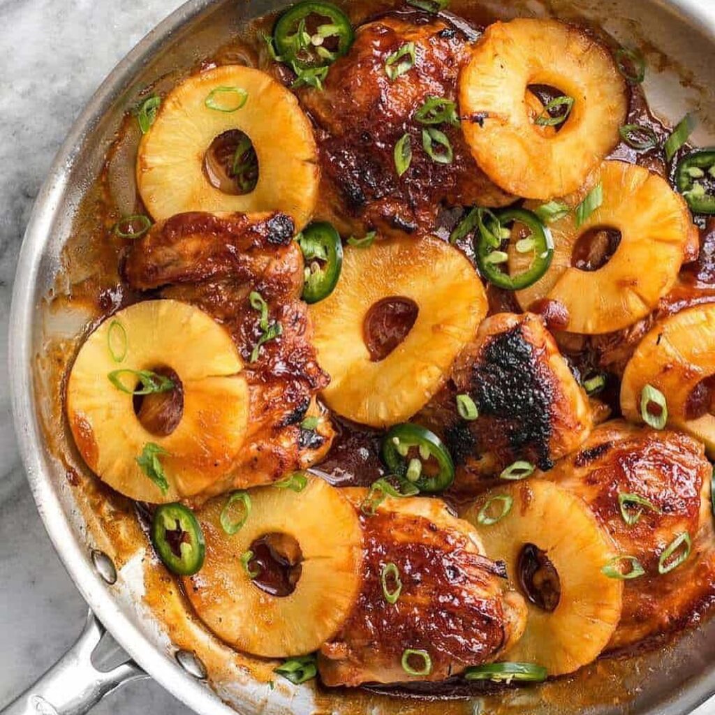 Pineapple BBQ Chicken with Bacon