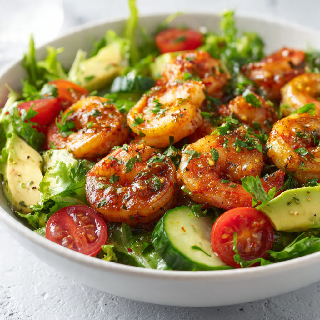 Keto Garlic Butter Shrimp Salad