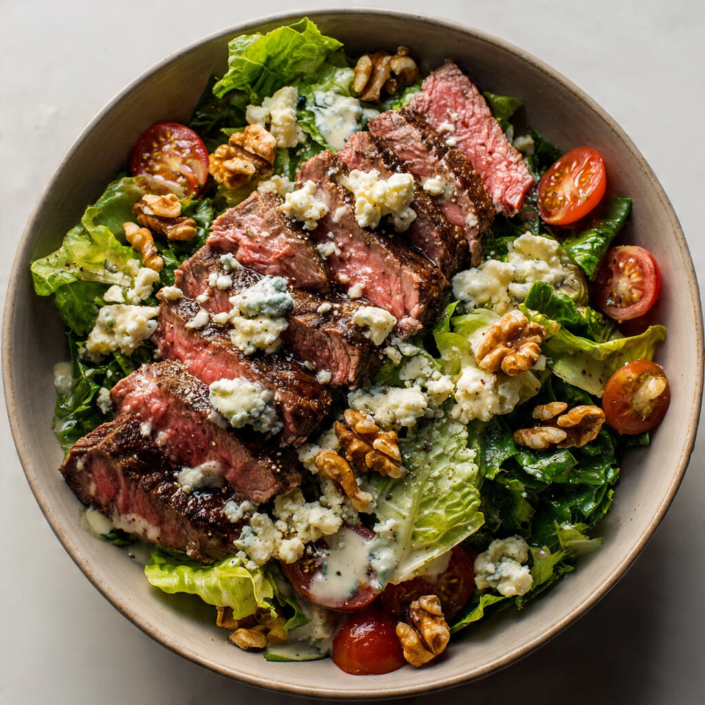 Keto Steak Blue Cheese Salad (Easy Low Carb Dinner)