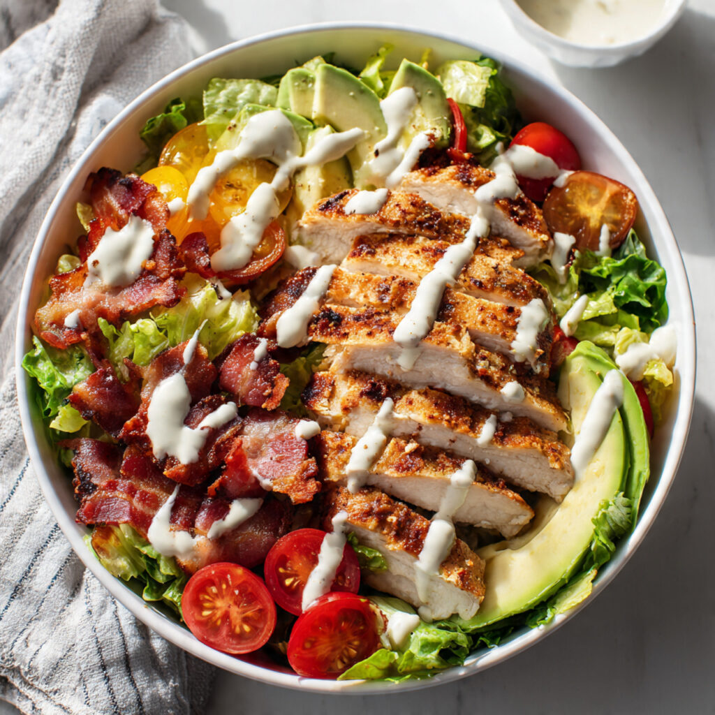 Keto Turkey Bacon Ranch Salad Bowl