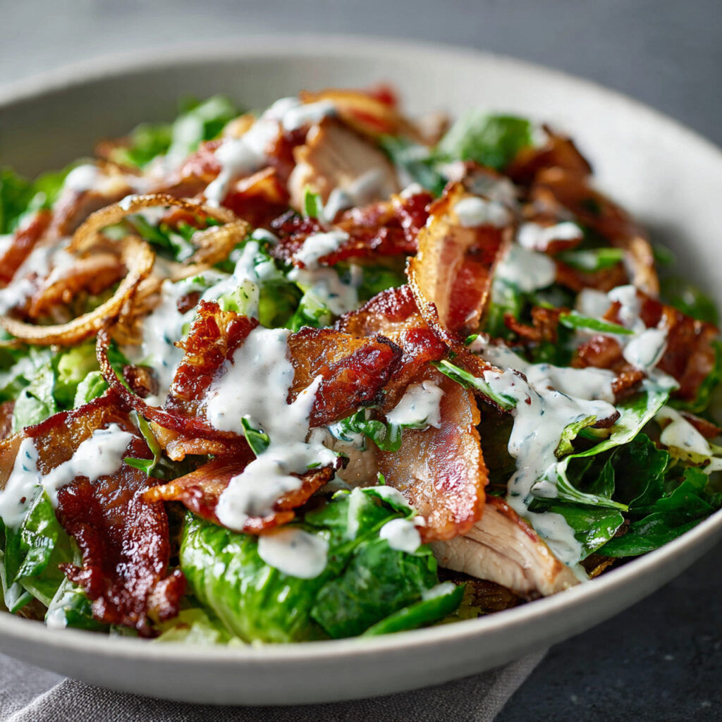 Keto Turkey Bacon Ranch Salad Bowl