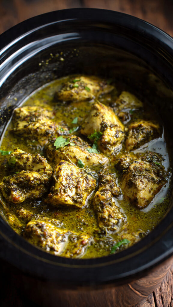 Creamy Crockpot Pesto Chicken That Practically Cooks Itself