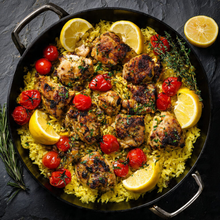 Greek Chicken with Lemon Rice