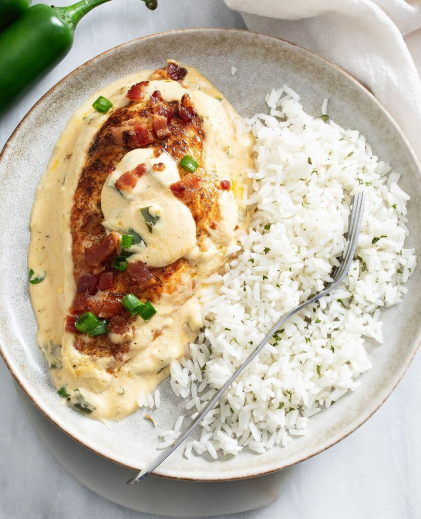 One Pan Cheesy Jalapeno Chicken