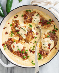 One Pan Cheesy Jalapeno Chicken