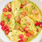 Creamy Pesto Chicken with Roasted Tomatoes