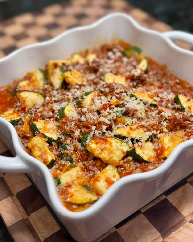 Keto Zucchini Beef Casserole
